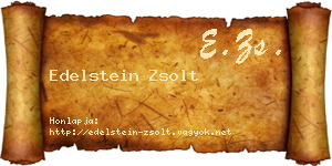 Edelstein Zsolt névjegykártya